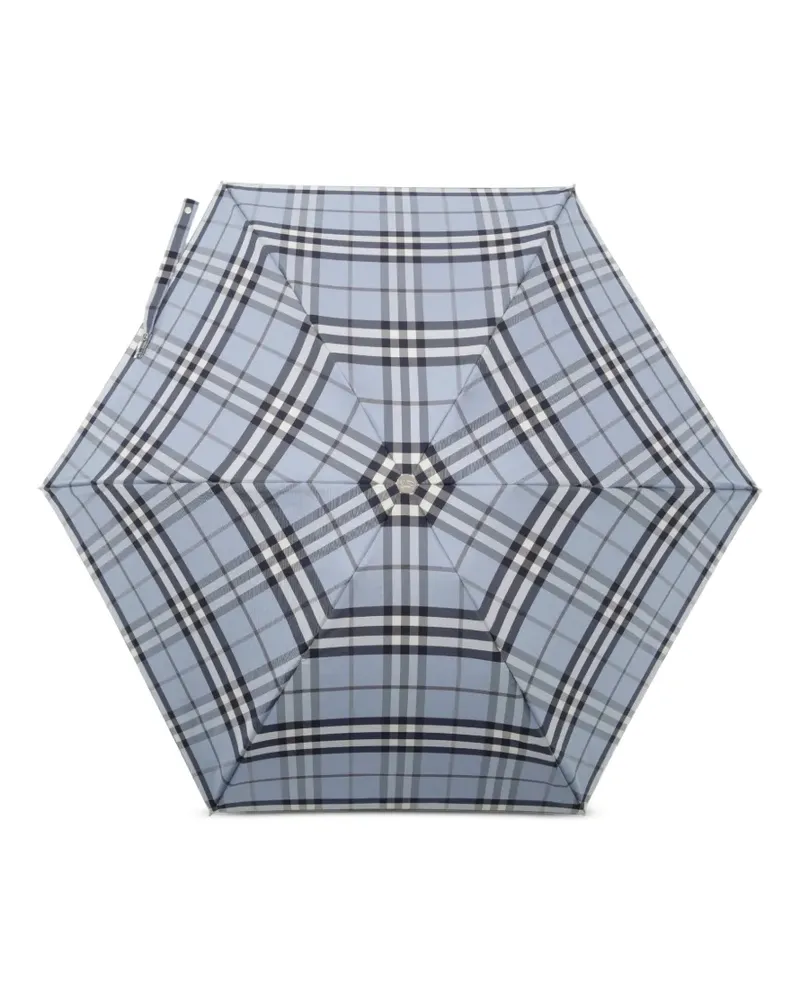 Burberry check folding umbrella - Blau Blau