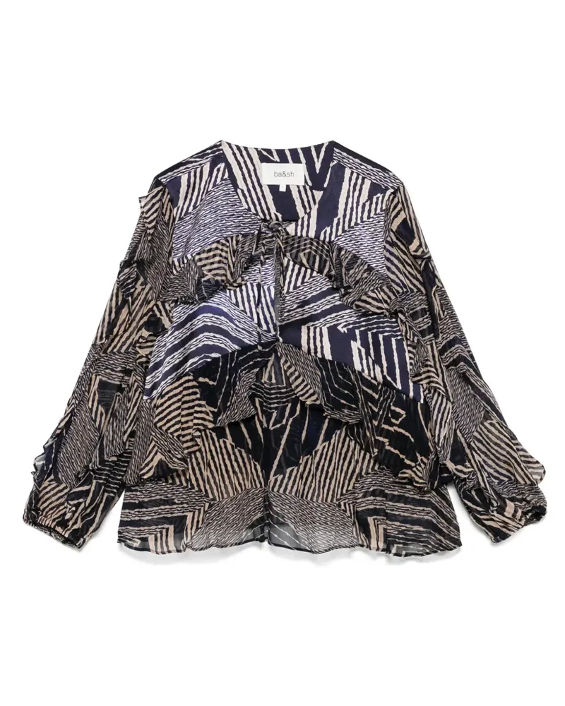 ba&sh Angela Bluse - Blau Blau