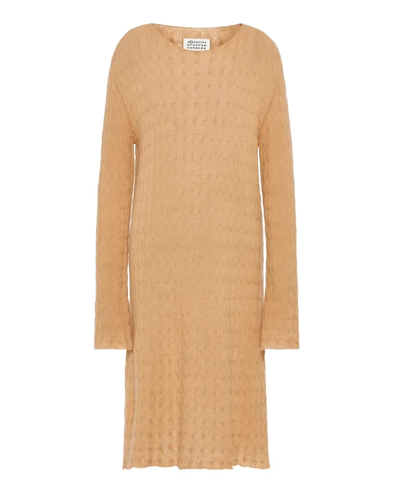 Maison Margiela Gestricktes Kleid mit Zopfmuster - Braun Braun