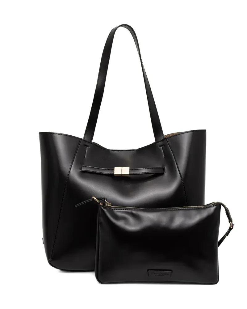 Marc O'Polo Tessa Tote Bag aus Leder - Schwarz Schwarz