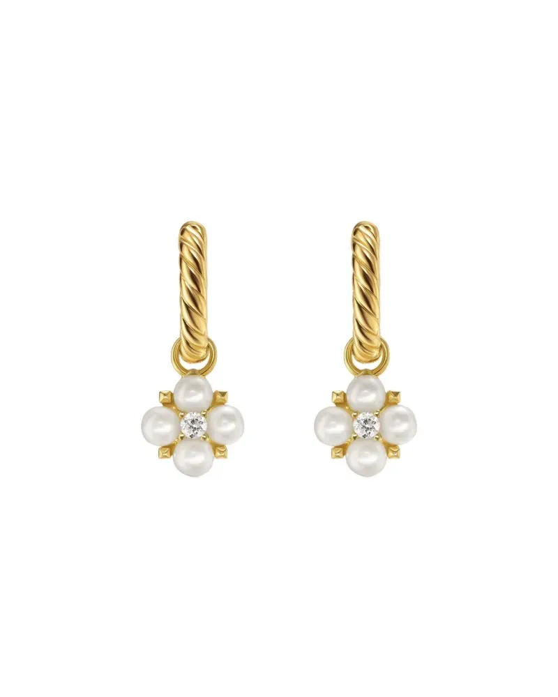 David Yurman 18kt Renaiss Gelbgoldcreolen mit Diamanten Gold