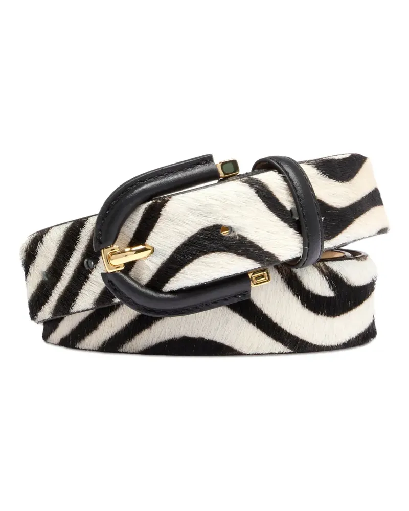 Lancel Ardillon Gürtel mit Zebra-Print - Schwarz Schwarz