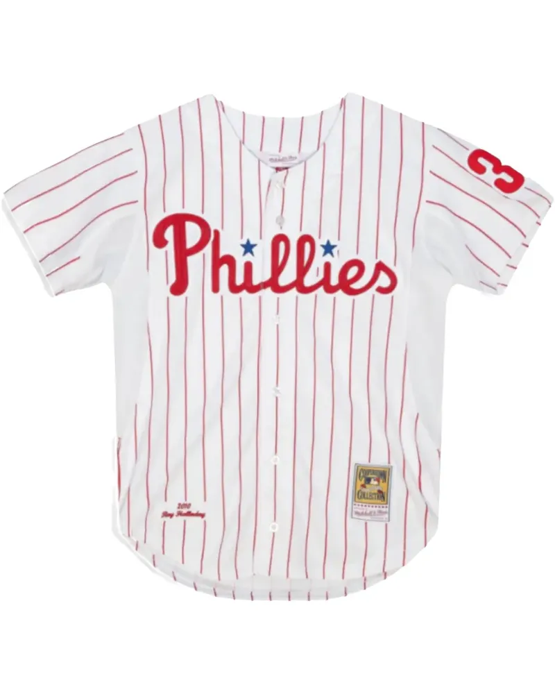 Mitchell & Ness MLB Authentic Phillies 2010 Roy Halladay "Phillies" Trikot - Weiß Weiß