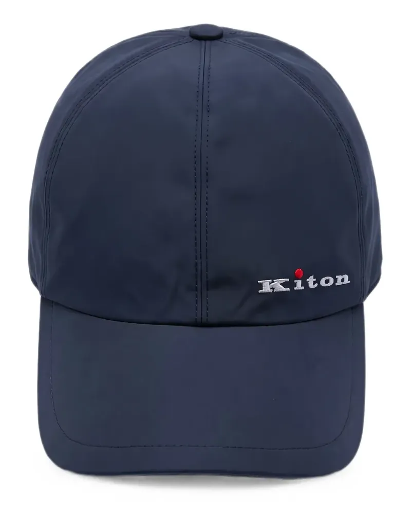 Kiton Baseballkappe mit Logo-Stickerei - Blau Blau
