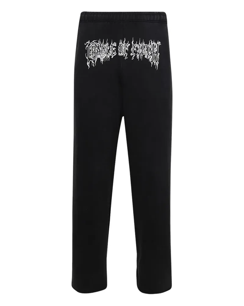 VETEMENTS Jogginghose mit Buchstaben-Print - Schwarz Schwarz