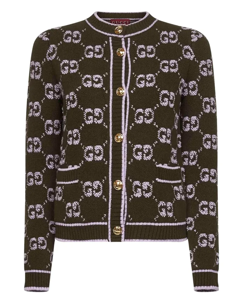 Gucci bouclé jacquard cardigan - Grün Grün