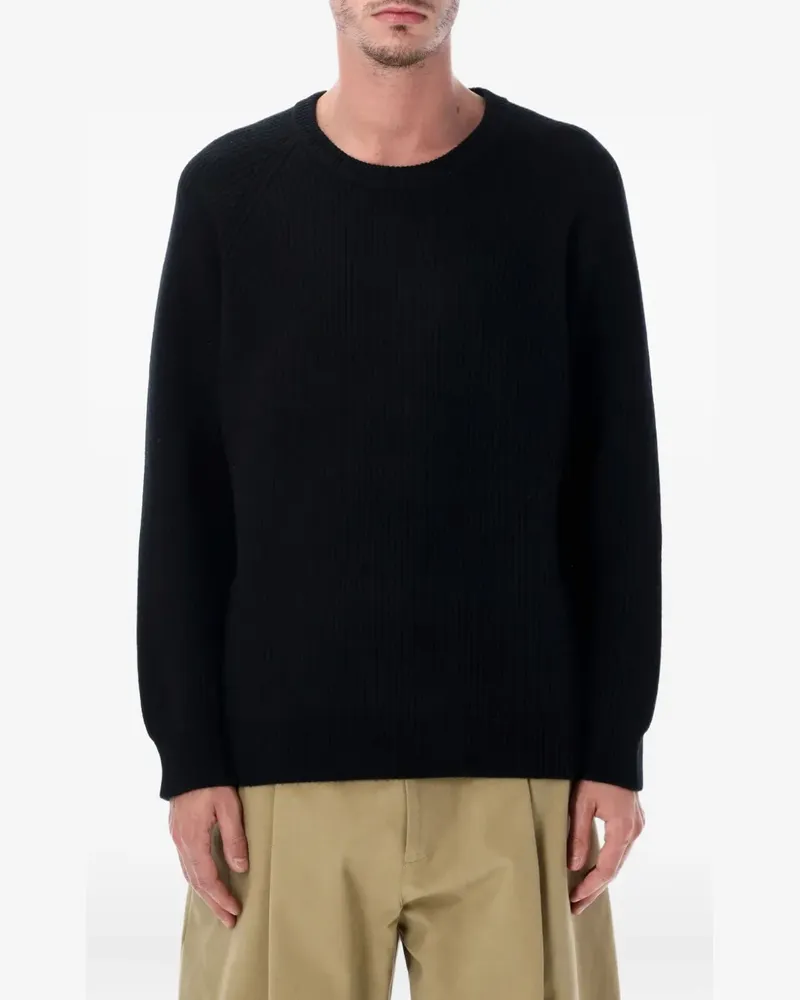 Corridor ribbed crew-neck sweater - Schwarz Schwarz