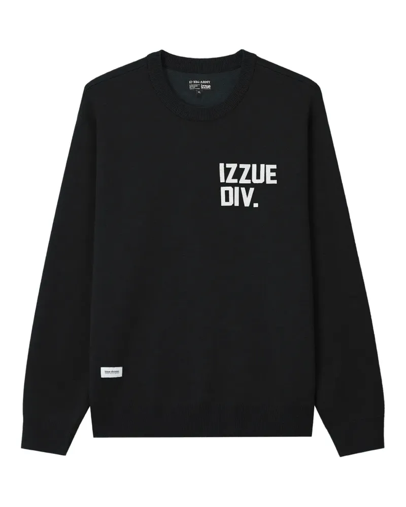 Izzue logo-intarsia sweatshirt - Schwarz Schwarz