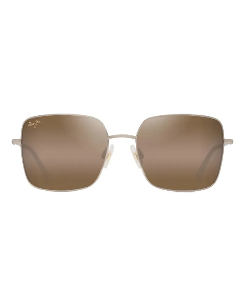 Maui Jim Lipine Sonnenbrille mit eckigem Gestell - Gold Gold