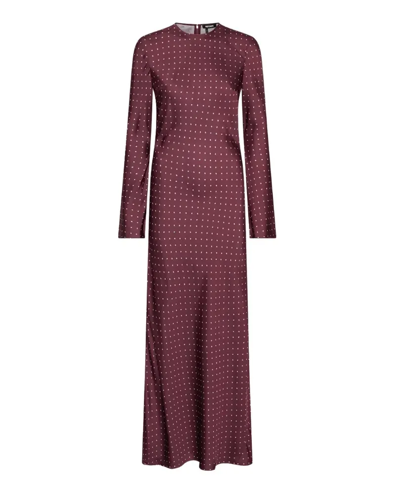 ROTATE Birger Christensen Dot Satin Maxikleid Rot