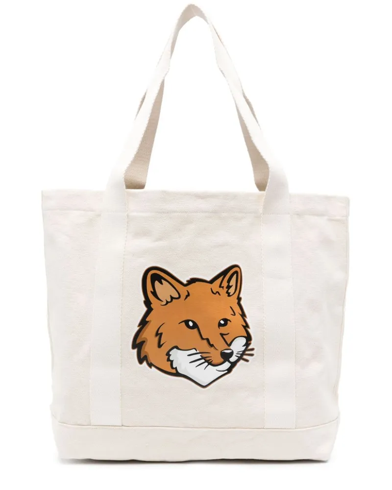 Kitsuné Shopper mit Chillax Fox-Print - Nude Nude