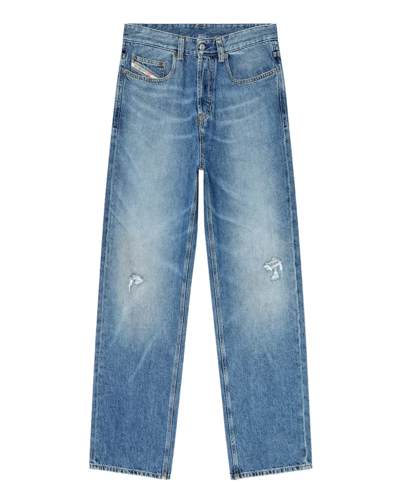 Diesel 2001 D-Macro relaxed-fit distressed-details denim jeans - Blau Blau