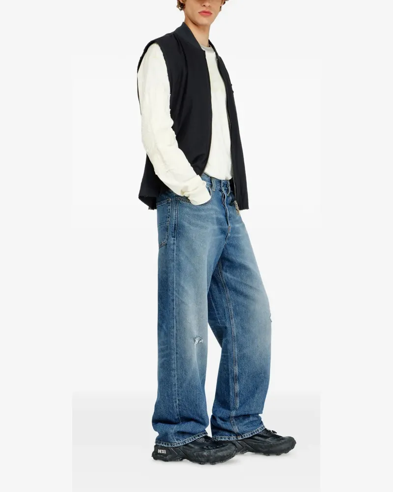 Diesel 2001 D-Macro Jeans im Distressed-Look - Blau Blau
