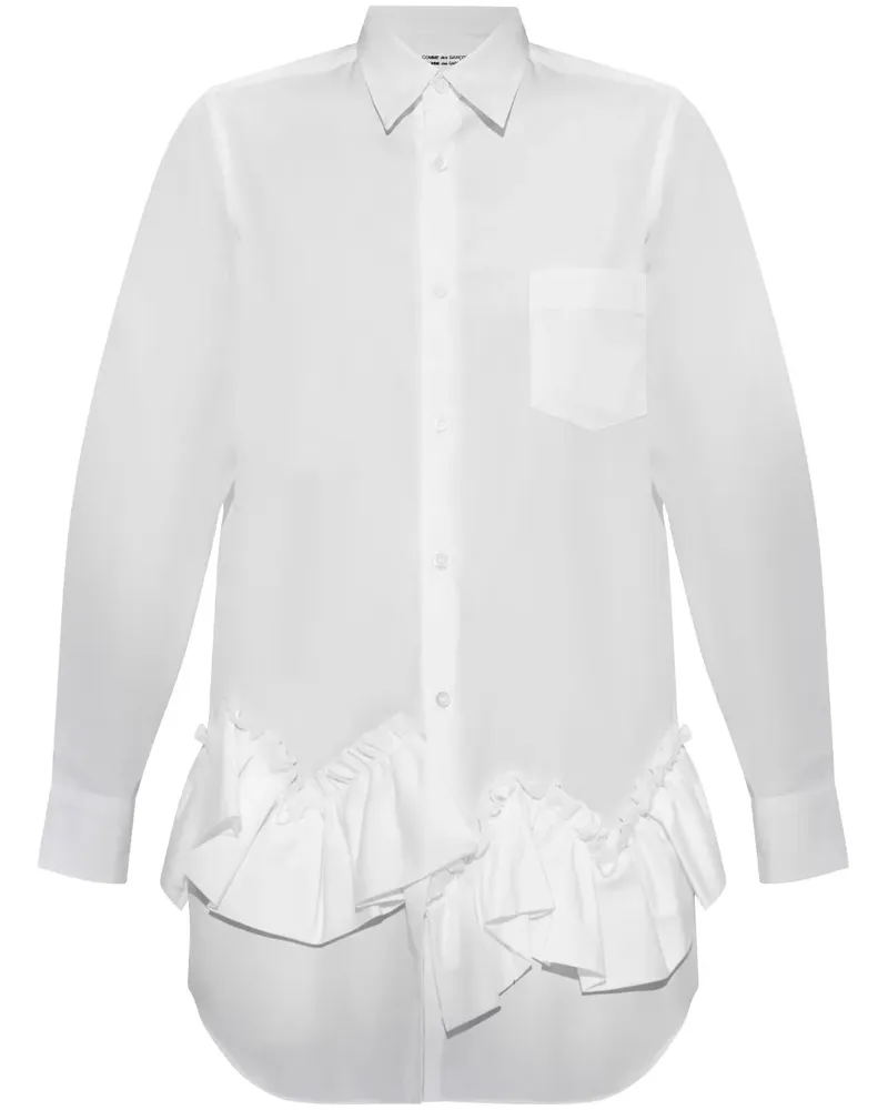 Comme des Garçons T-Shirt mit Rüschenborten - Weiß Weiß