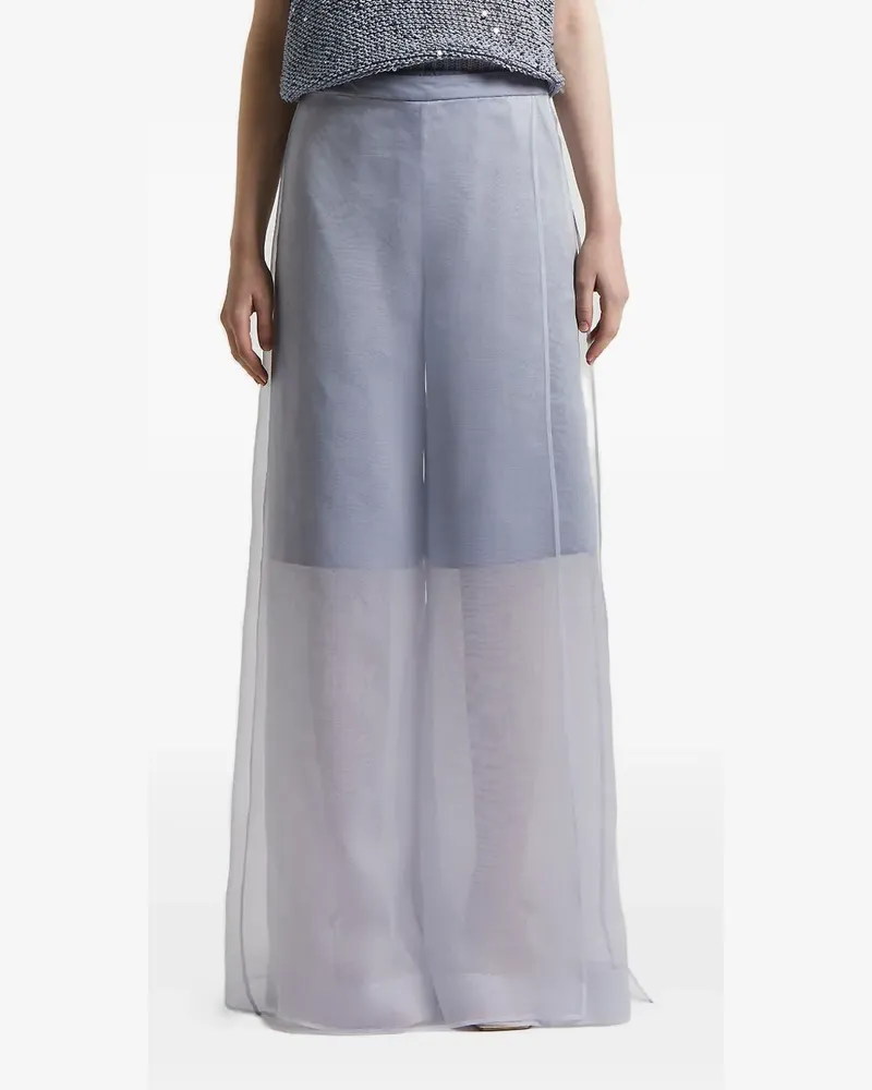 Peserico Hose aus Organza - Blau Blau