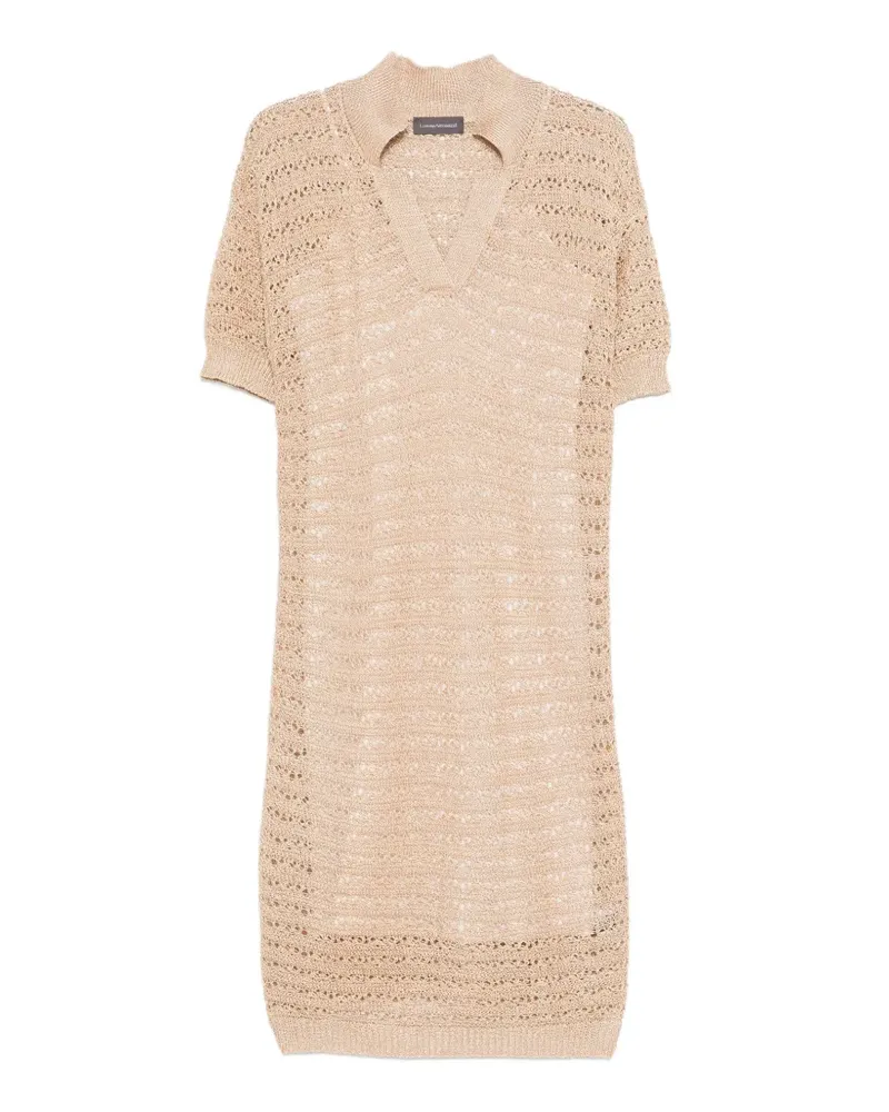 Lorena Antoniazzi Kleid mit V-Ausschnitt - Nude Nude