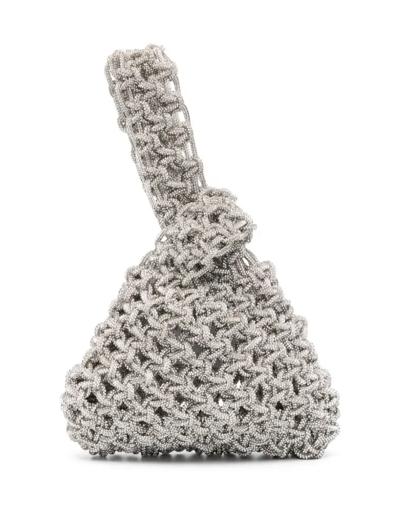 HIBOURAMA Schillernde Niky Kristalltasche - Silber Silber