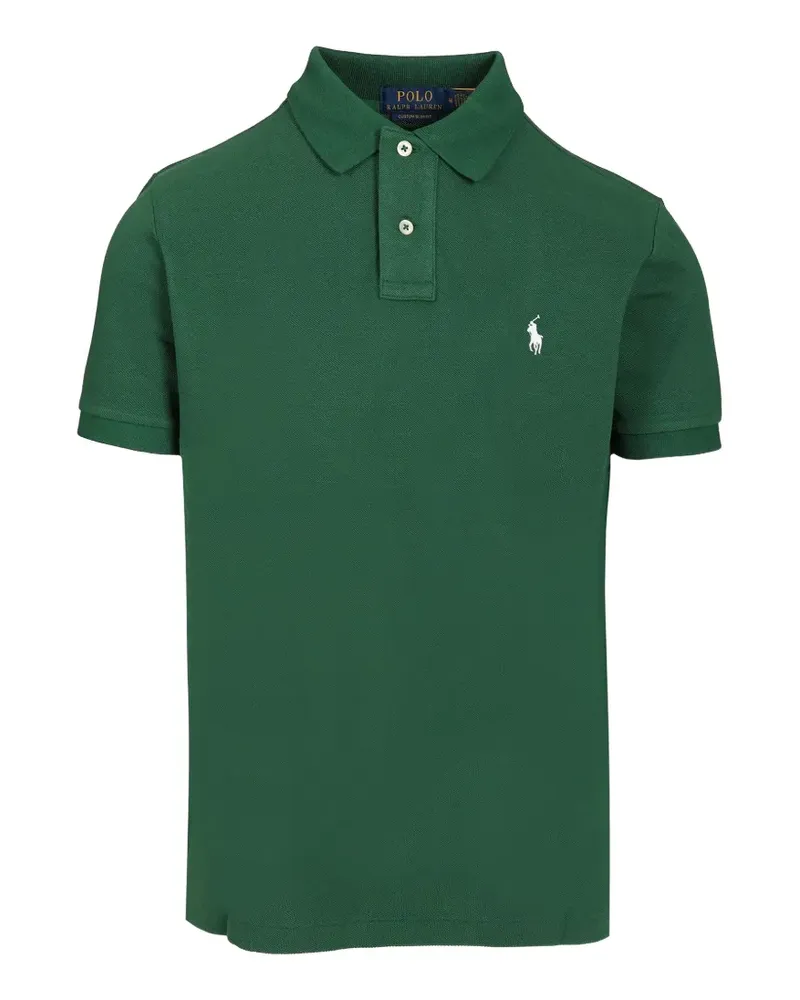 Ralph Lauren embroidered-logo mesh polo shirt - Grün Grün