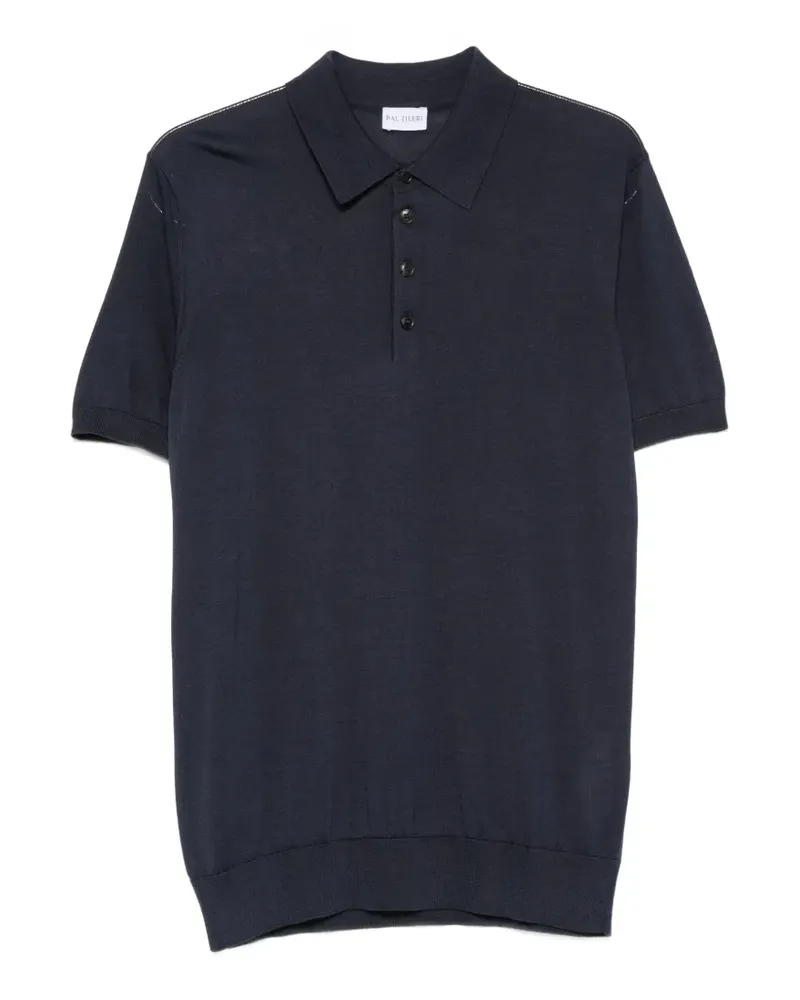 Pal Zileri Gestricktes Poloshirt - Blau Blau