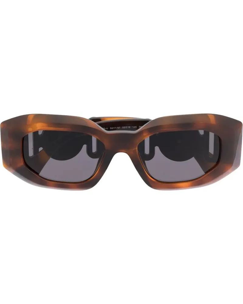 Versace Ovale Medusa Sonnenbrille - Braun Braun