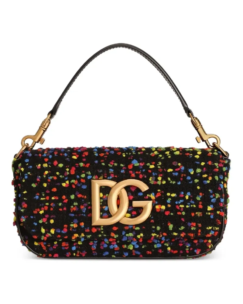 Dolce & Gabbana 3.5 Handtasche aus Bouclé - Schwarz Schwarz