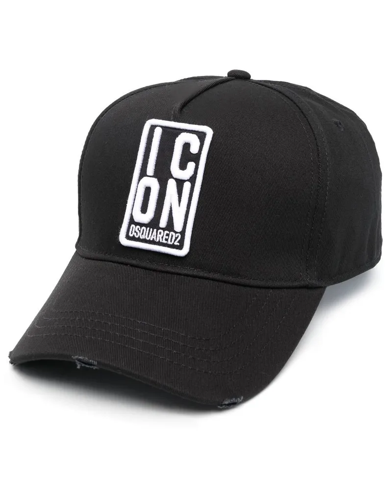Dsquared2 Icon Baseballkappe mit Stickerei - Schwarz Schwarz