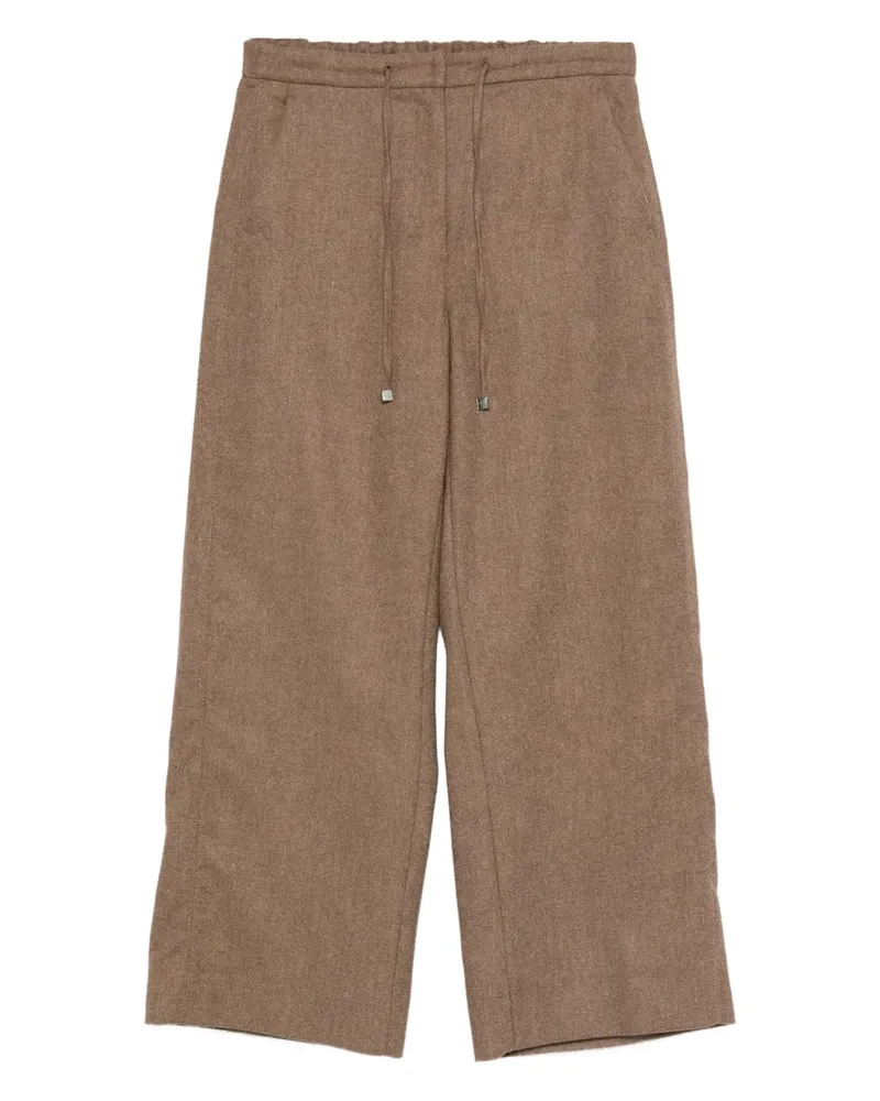 Max Mara Hose mit Kordelzug - Braun Braun