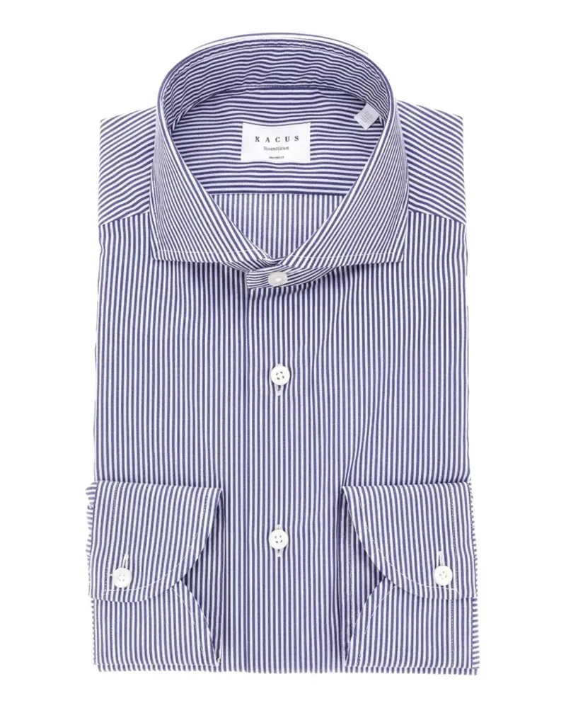 XACUS Gestreiftes Hemd - Blau Blau