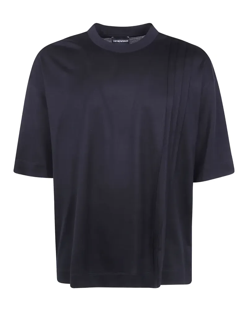 Emporio Armani T-Shirt mit Falten - Schwarz Schwarz
