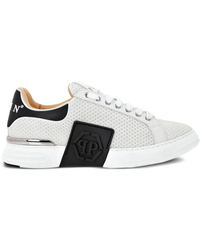 Philipp Plein Hexagon Mesh-Sneakers Weiß