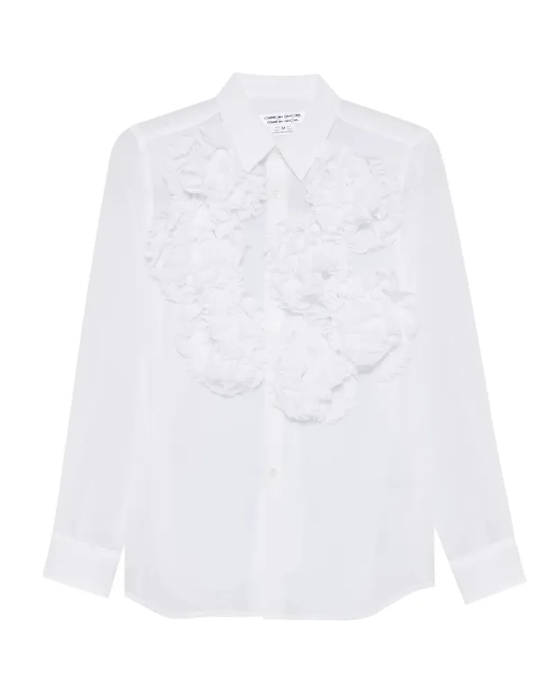 Comme des Garçons ruffled shirt - Weiß Weiß