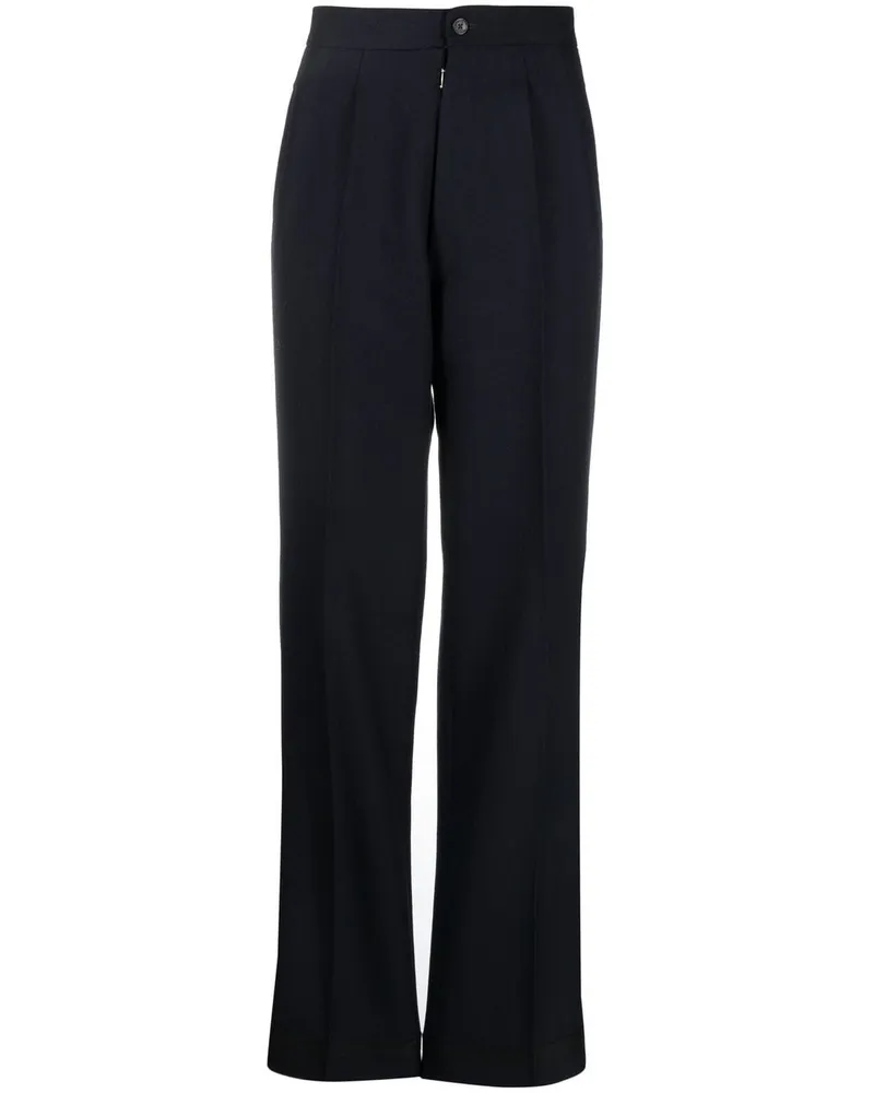 Maison Margiela Wollhose mit Fischgrätenmuster - Blau Blau