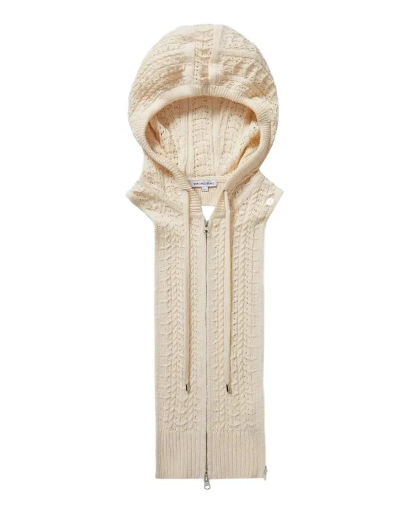 Veronica Beard Wickham cable-knit dickey - Nude Nude