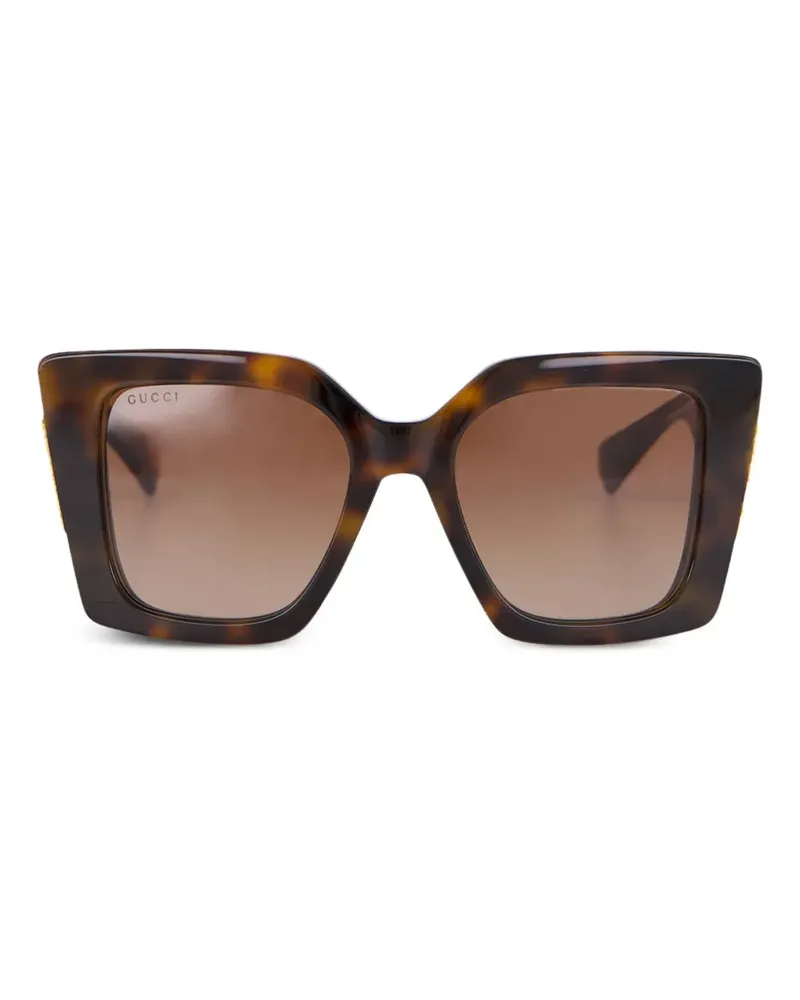 Gucci Cat-Eye-Sonnenbrille im Butterfly-Design - Braun Braun