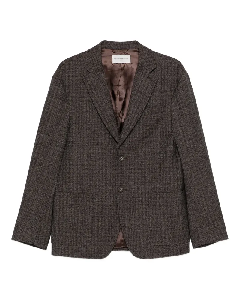 Officine Generale single-breasted blazer - Braun Braun