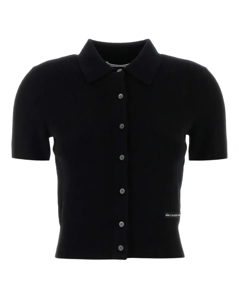 Alexander Wang wool polo-neck cardigan - Schwarz Schwarz