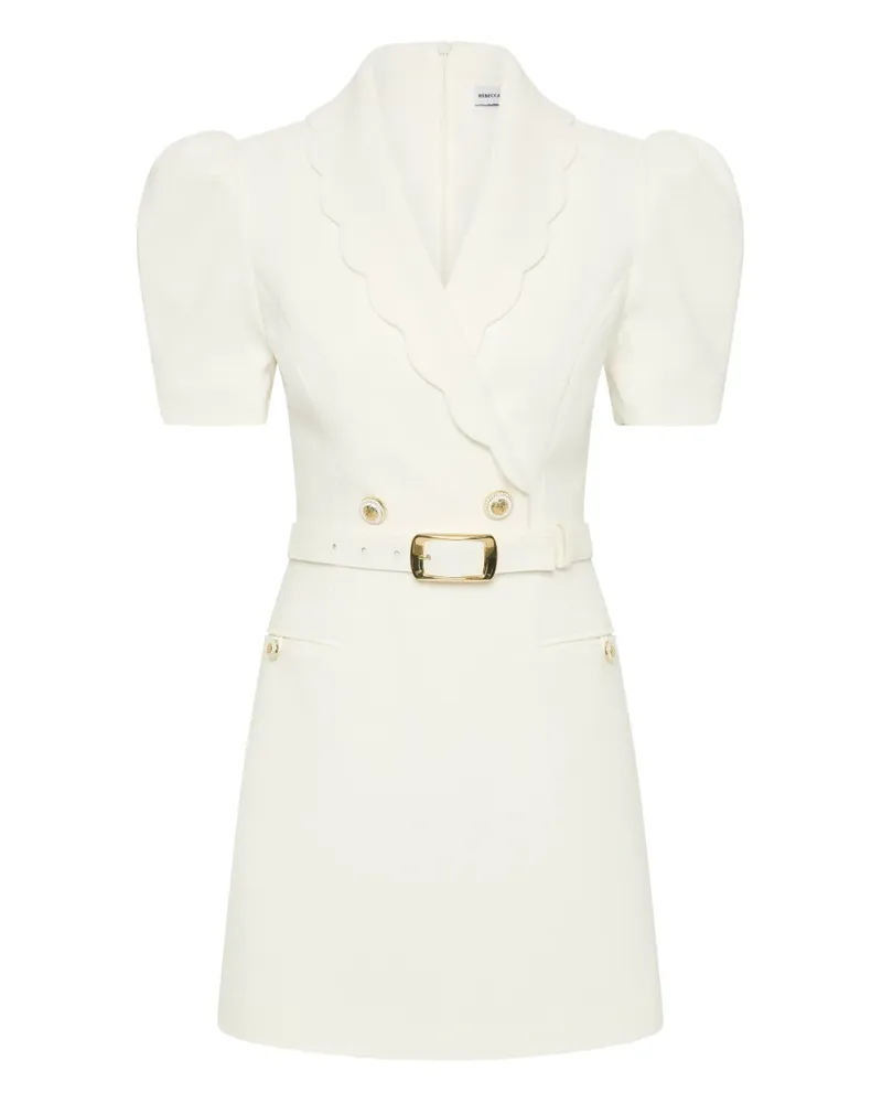 Rebecca Vallance Marina Minikleid mit Gürtel - Weiß Weiß