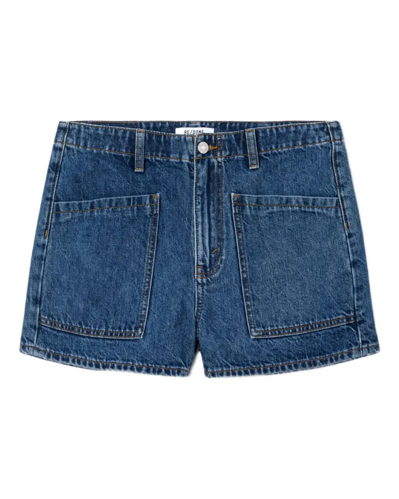 RE/DONE The Bender Jeans-Shorts mit Taschendetail - Blau Blau