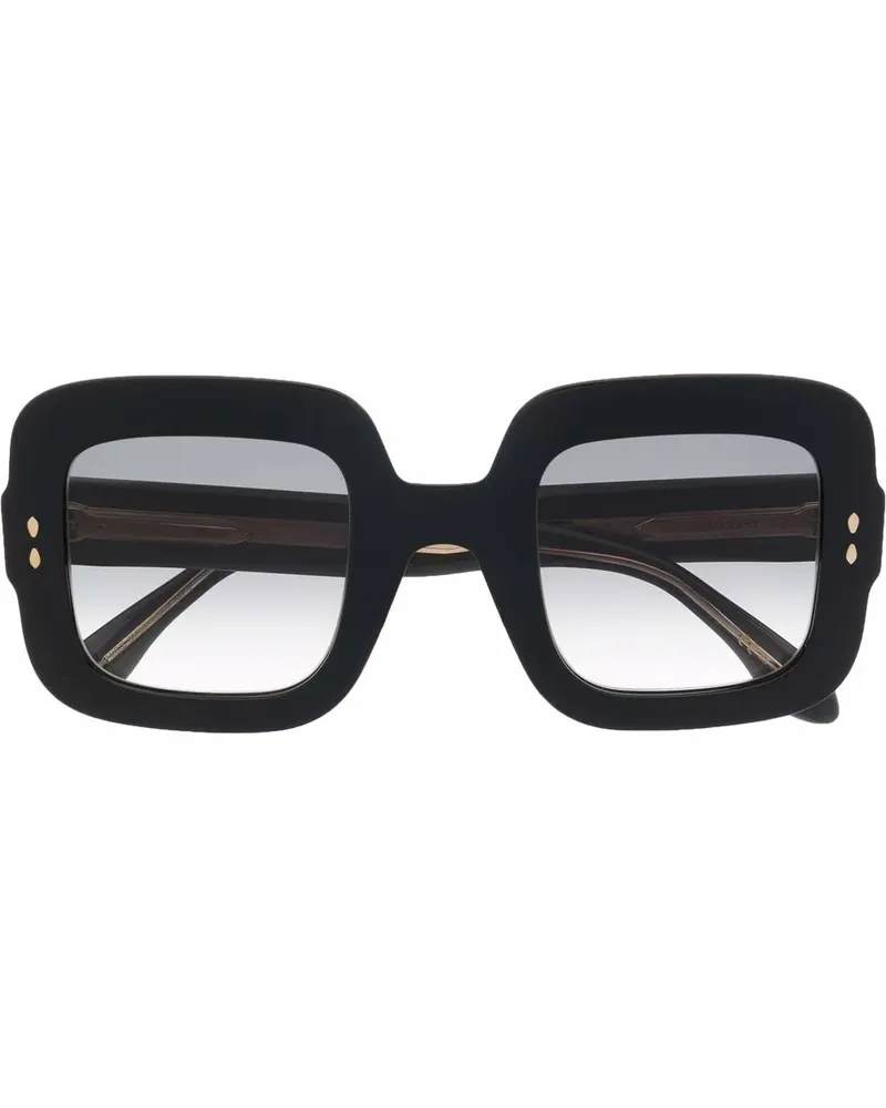 Isabel Marant Sonnenbrille mit eckigem Gestell - Schwarz Schwarz