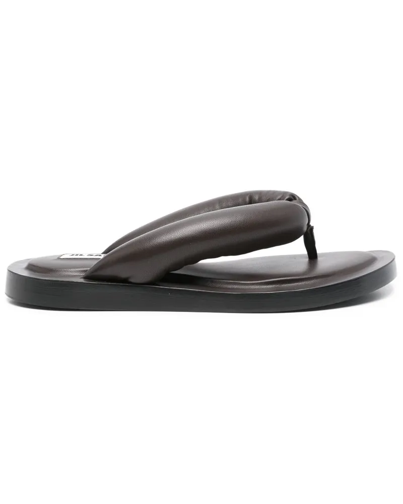 Jil Sander Flip-Flops aus Nappaleder - Braun Braun