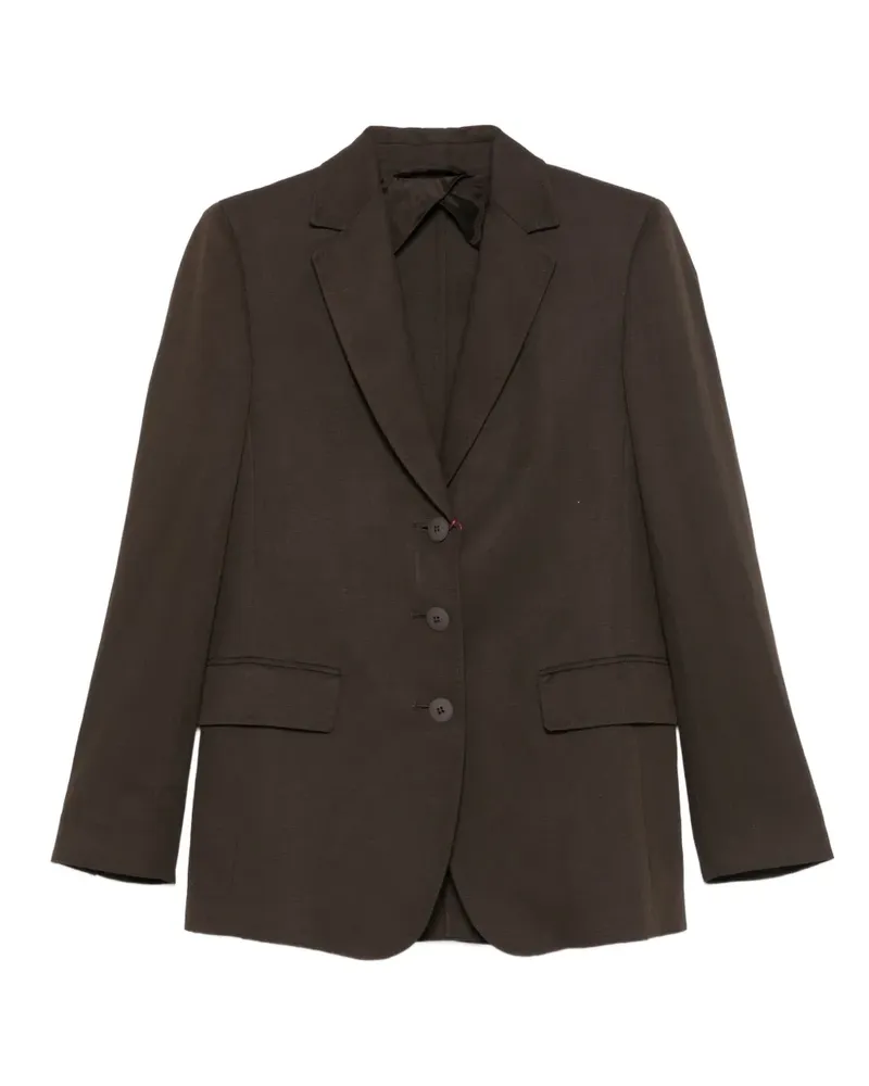 Max Mara Blazer aus Azetat mit drei Knöpfen - Braun Braun