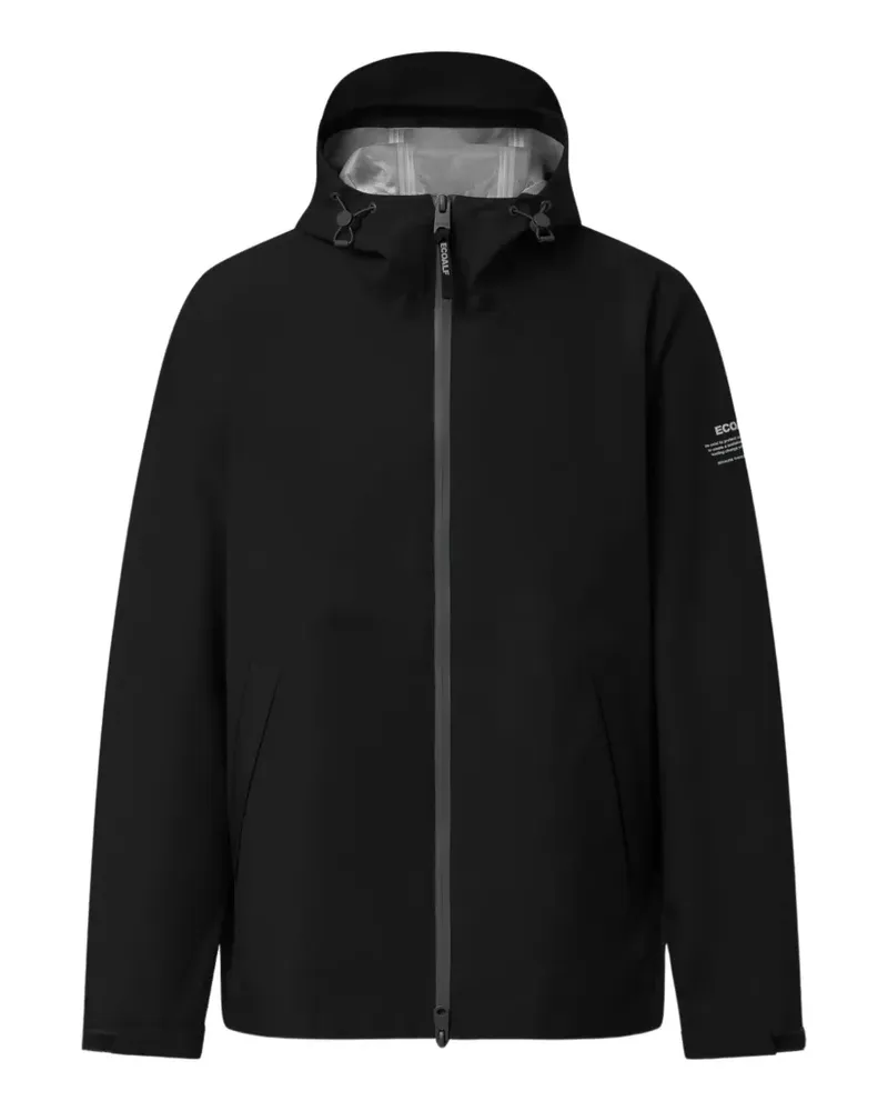 ECOALF Diluvio hooded zip-up coat - Schwarz Schwarz