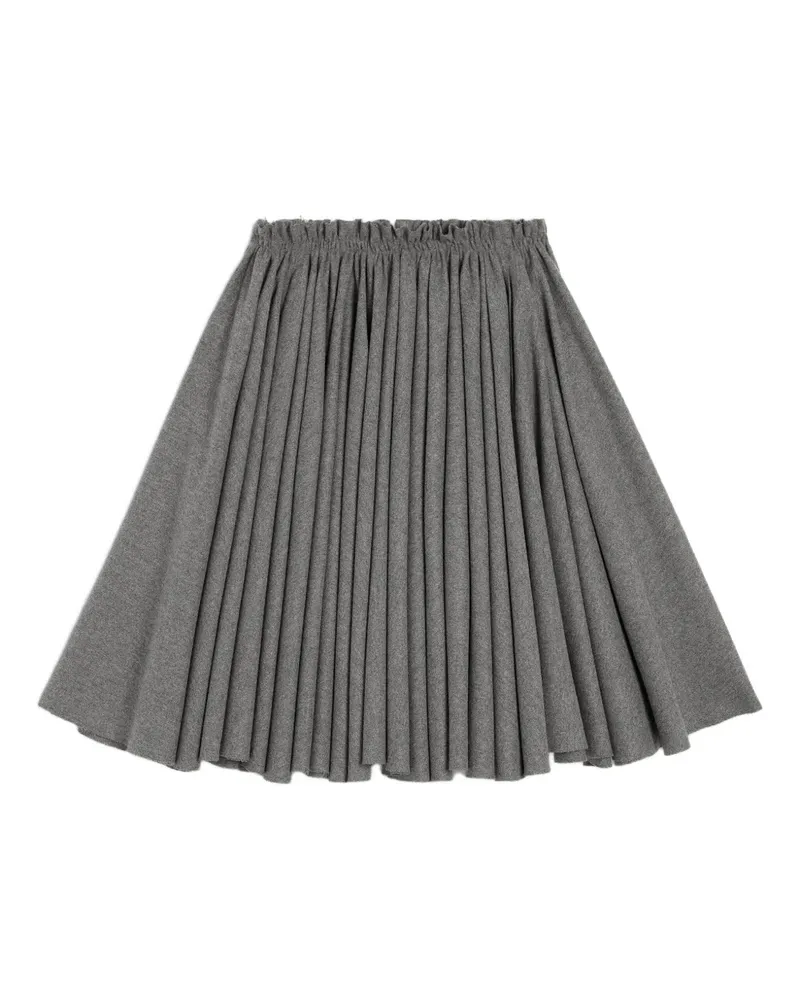 AMI Paris Faltenrock mit elastischem Bund - Grau Grau