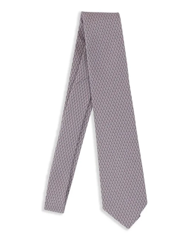 Ferragamo Krawatte aus Seide - Grau Grau