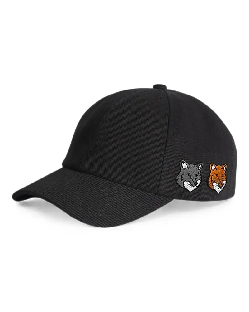 Kitsuné Baseballkappe mit Logo-Patch - Schwarz Schwarz