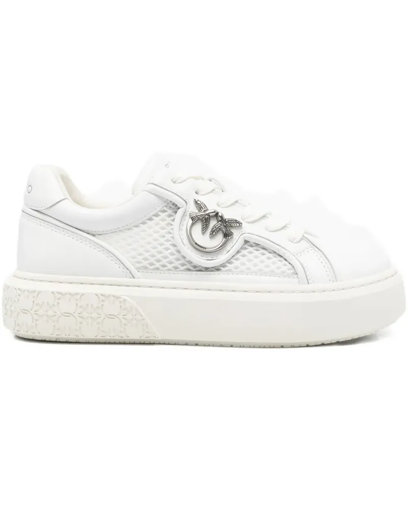 Pinko Yoko appliqué platform sneakers - Weiß Weiß