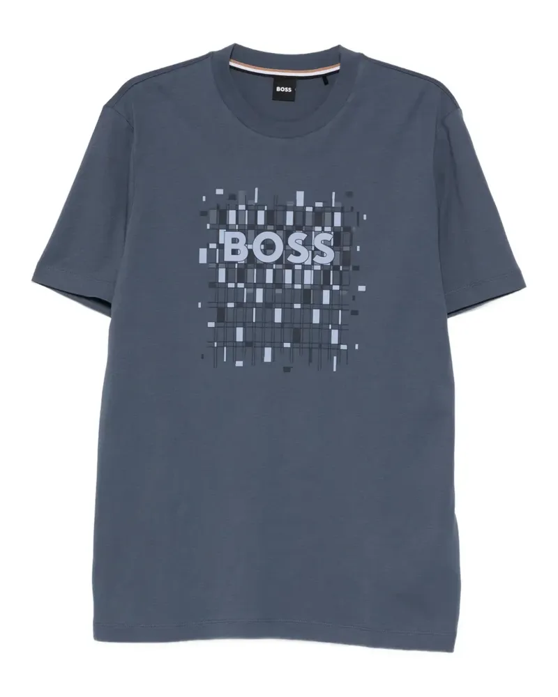 HUGO BOSS T-Shirt mit grafischem Print - Blau Blau