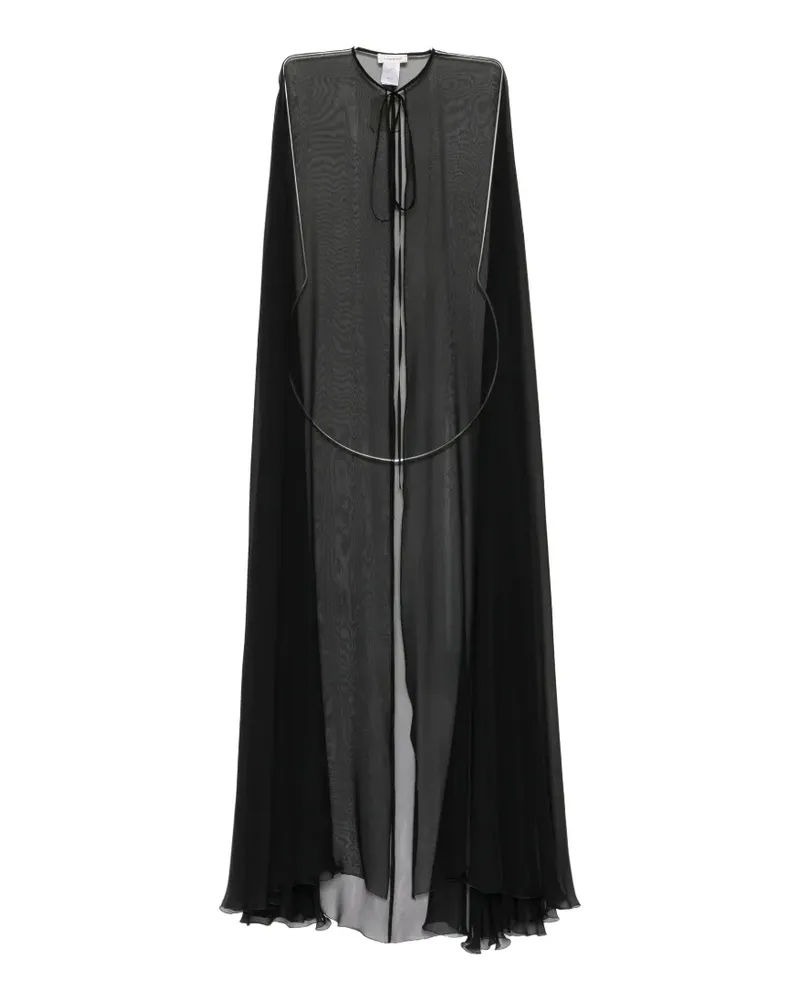 Zuhair Murad Cape aus Seidenchiffon - Schwarz Schwarz