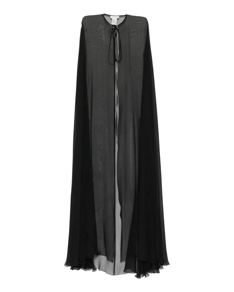 Zuhair Murad Cape aus Seidenchiffon - Schwarz Schwarz