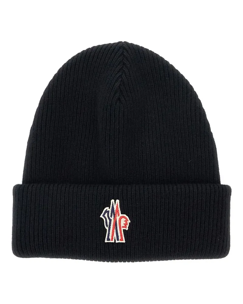 Moncler logo-patch beanie - Schwarz Schwarz